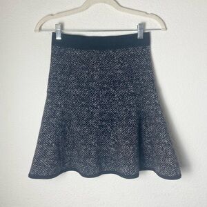 Michael Kors Collection Merino Wool Blend Charcoal Flare Skirt